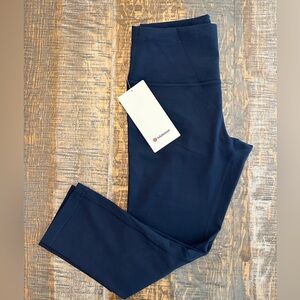 NWT Lululemon Wunder Train High Rise Crop 21” Color True Navy Size 8